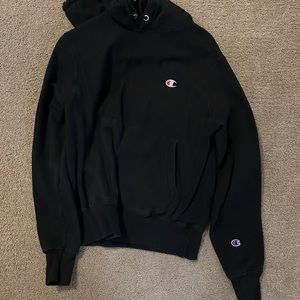 Black champion hoodie